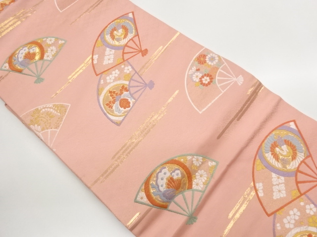 JAPANESE KIMONO / FAN / BUTTERFLY / CRANE / FLORAL PATTERNS WOVEN THE 